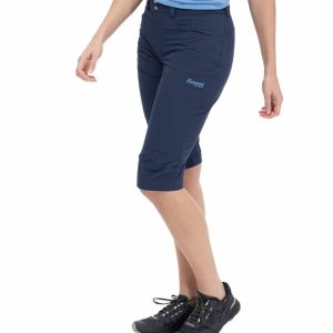 Bergans Vandre Light Softshell Long Shorts Women Navy Blue