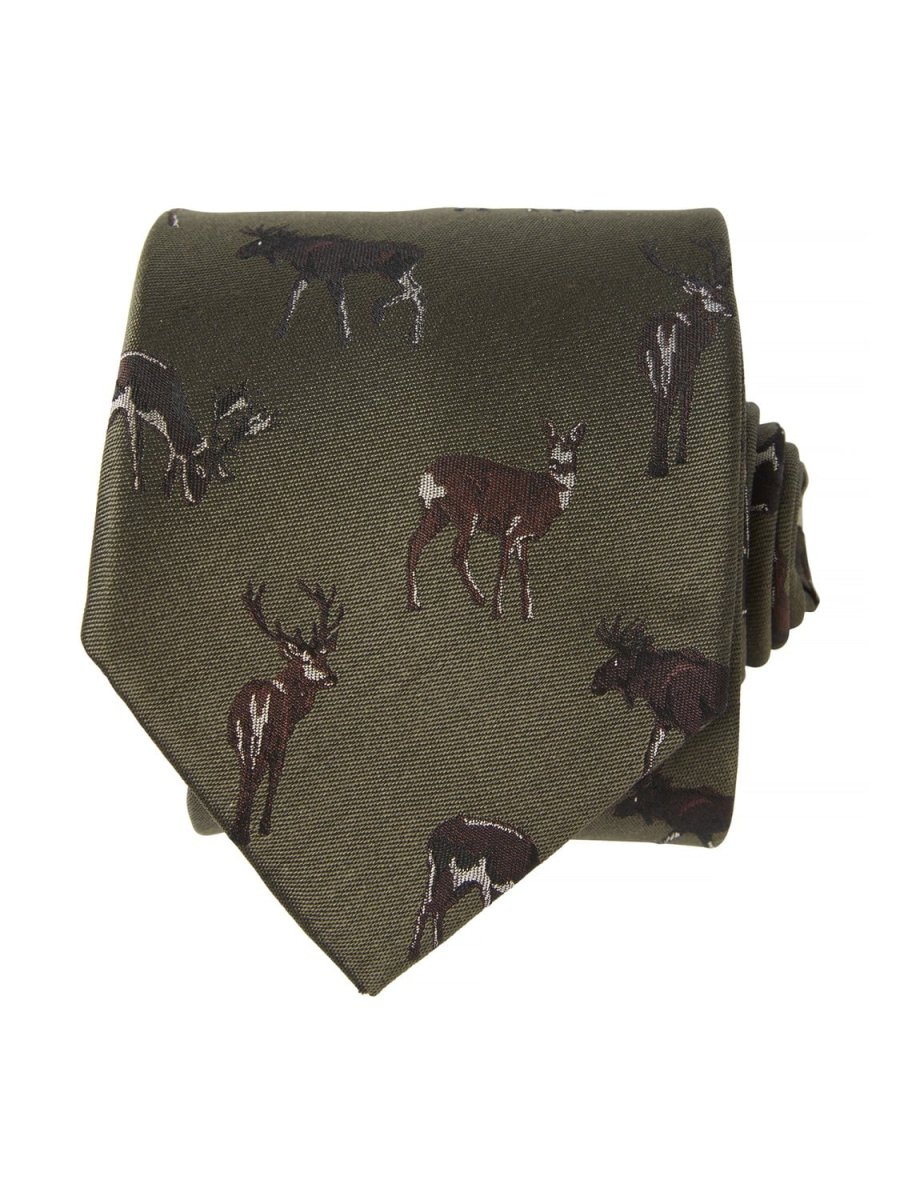 Chevalier Dixter Silk Tie Rifle Green Deer