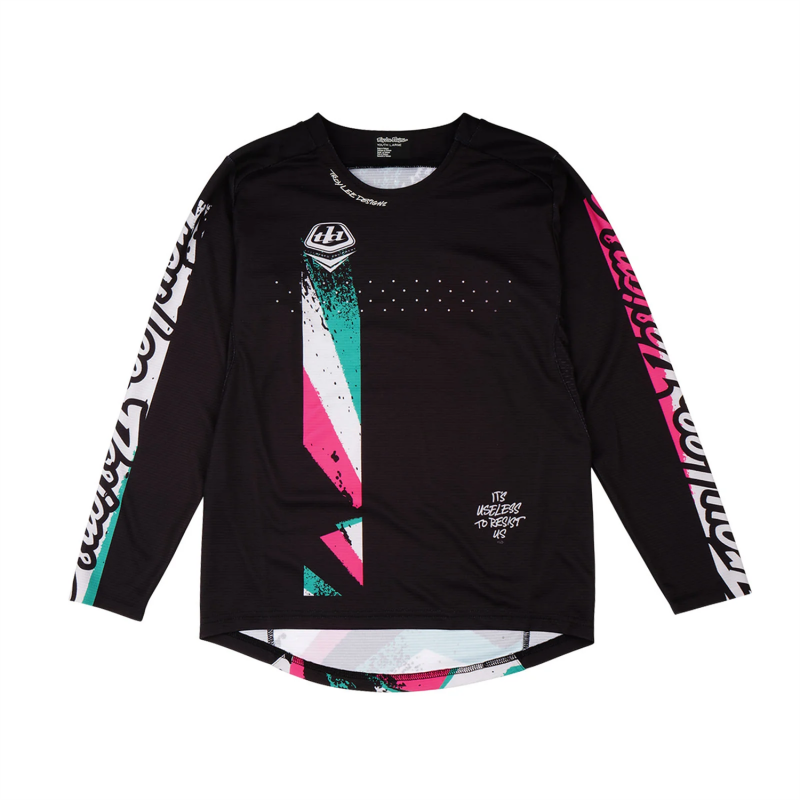 Troy Lee Designs Youth Sprint Jersey Full Pull Black - Image 2